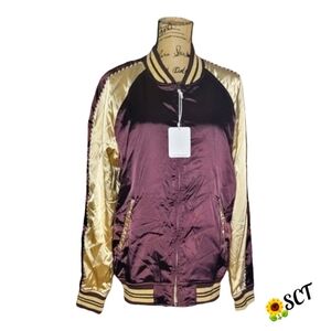 🆕️ HONEY PUNCH - Reversible Wine & Champagne Satiny Jacket